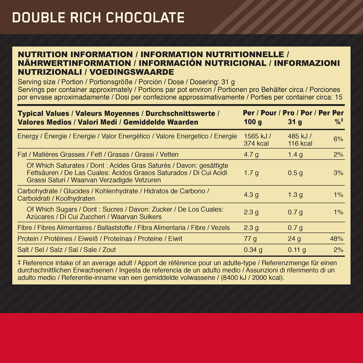 100% Whey Gold Standard (450g) Double Rich Chocolate