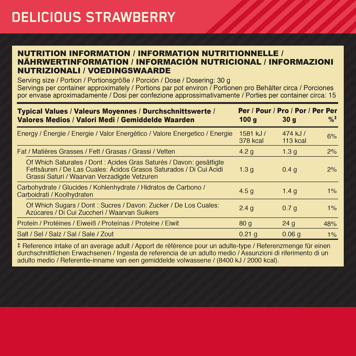100% Whey Gold Standard (450g) Strawberry