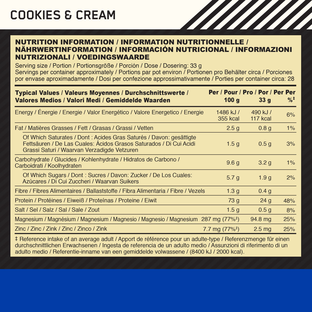 100% Casein (924g) Cookies & Cream