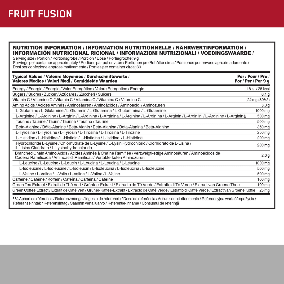 Amino Energy (270g) Fruit Fusion