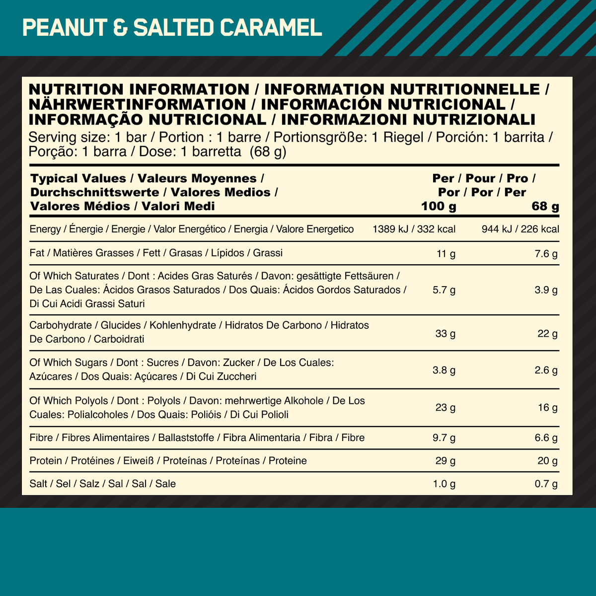 Whipped Protein Bar (10x60g) Peanut & Salted Caramel