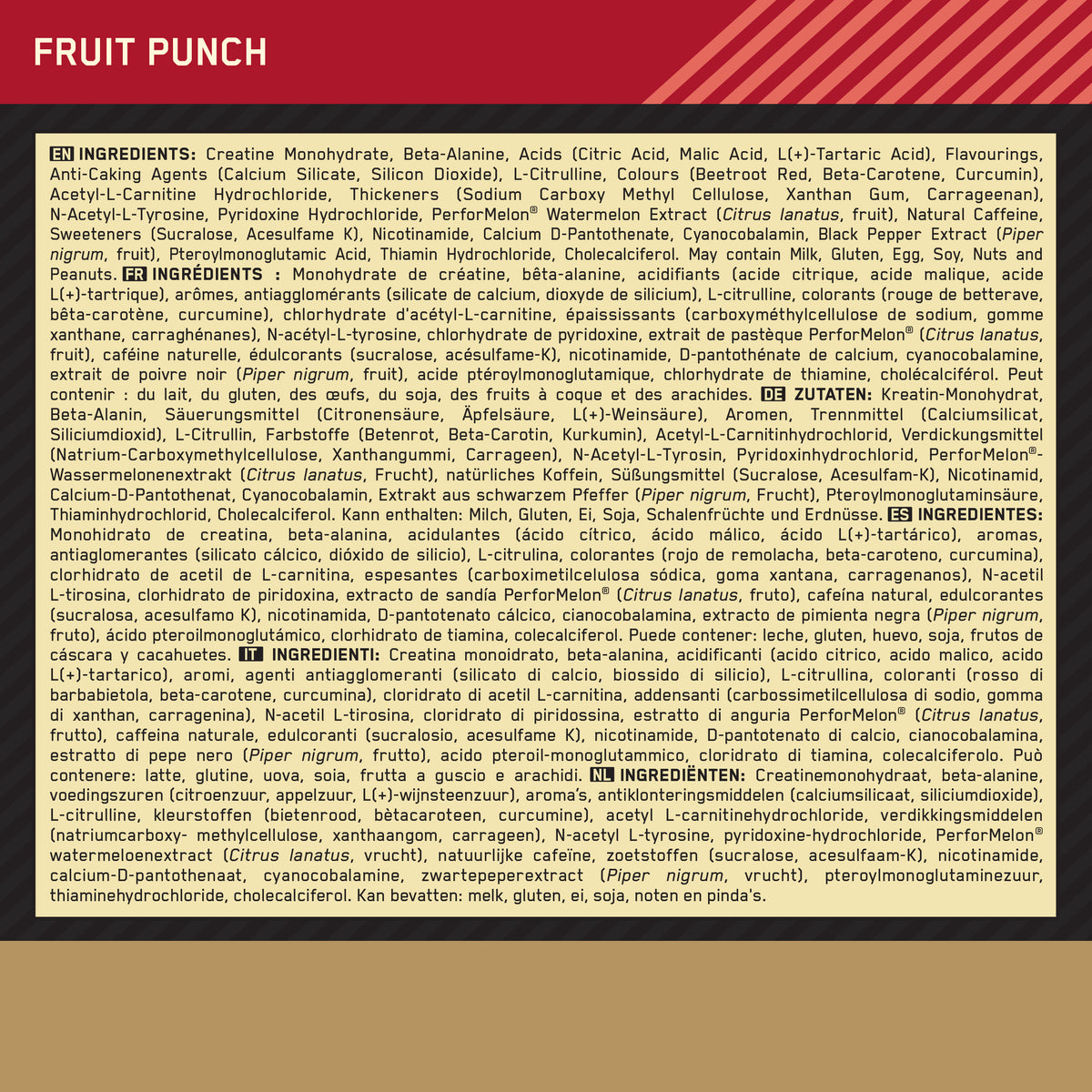 Gold Standard Pre-Work Out (330g) Fruit Punch