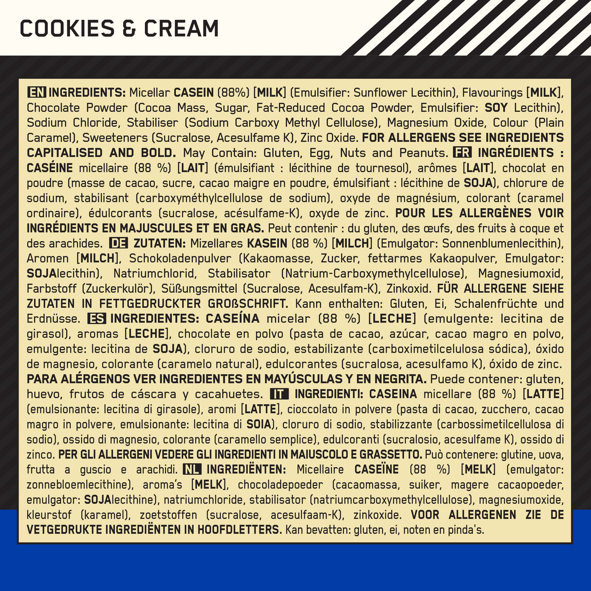 100% Casein (924g) Cookies & Cream