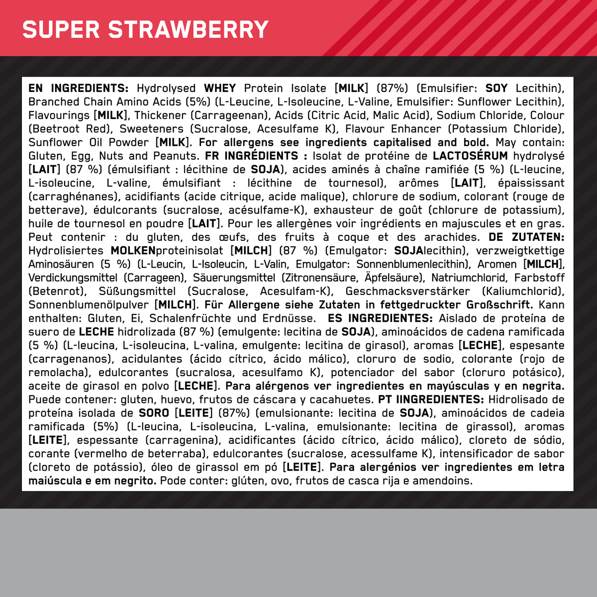 Platinum Hydro Whey (1600g) Strawberry