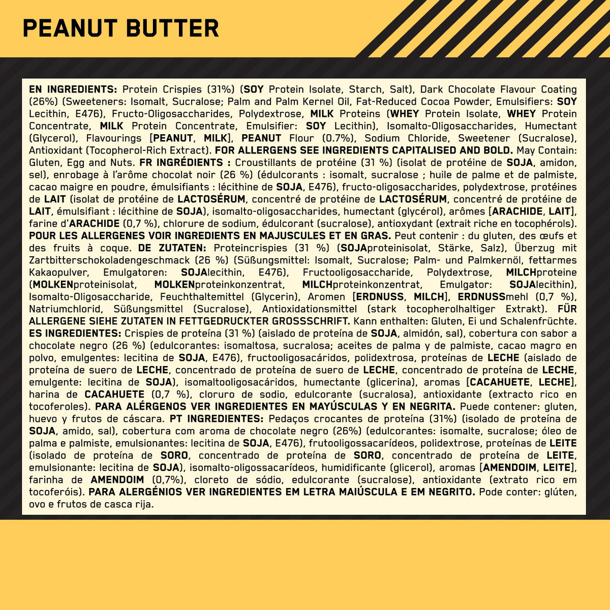 Protein Crisp Bar (10x65g) Peanut Butter