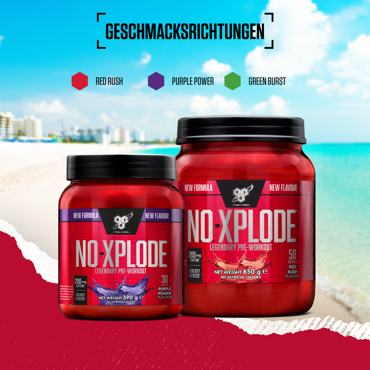 N.O.-Xplode Legendary (650g) Green Burst (Kiwi Strawberry)