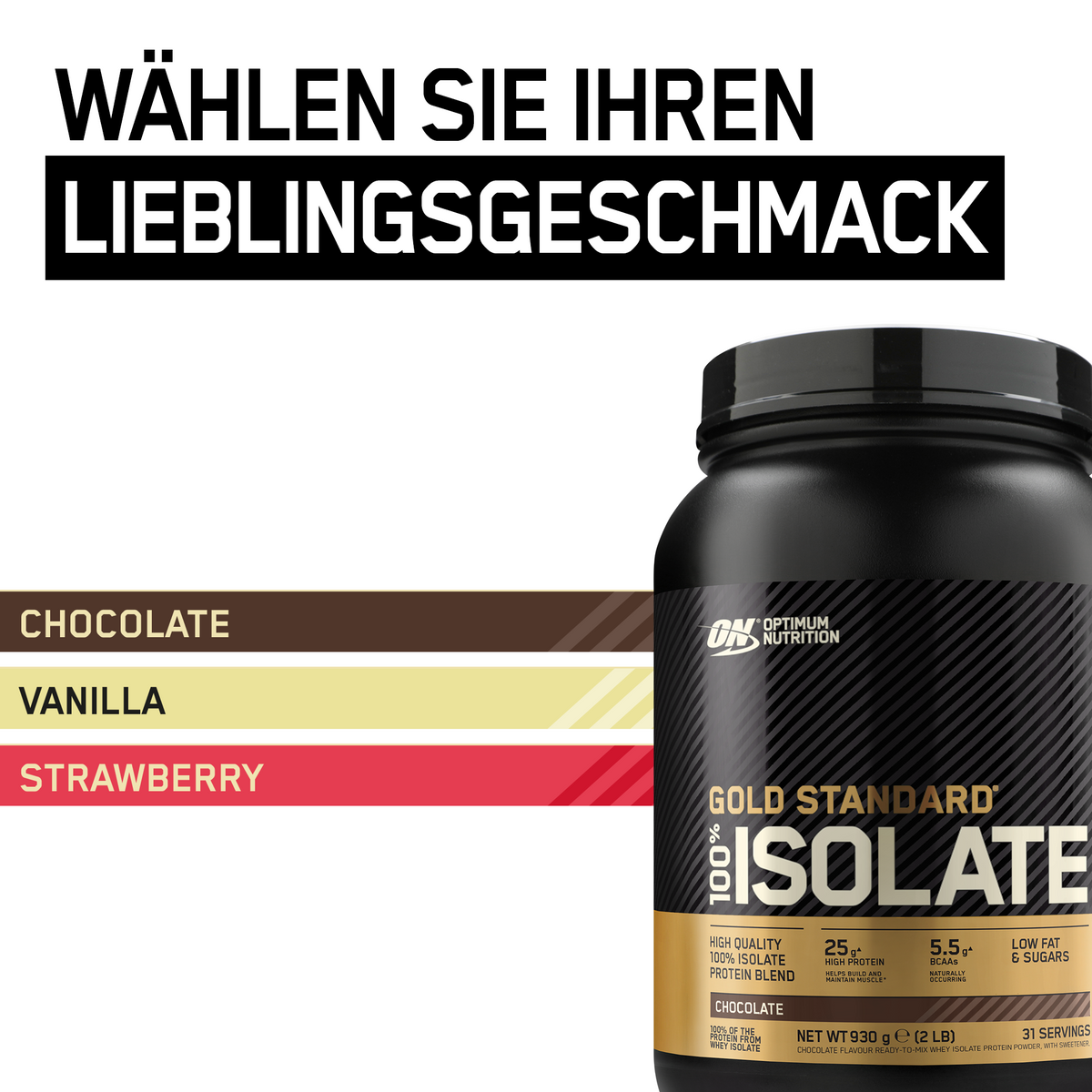 100% Gold Standard isolaate (930g) Chocolate