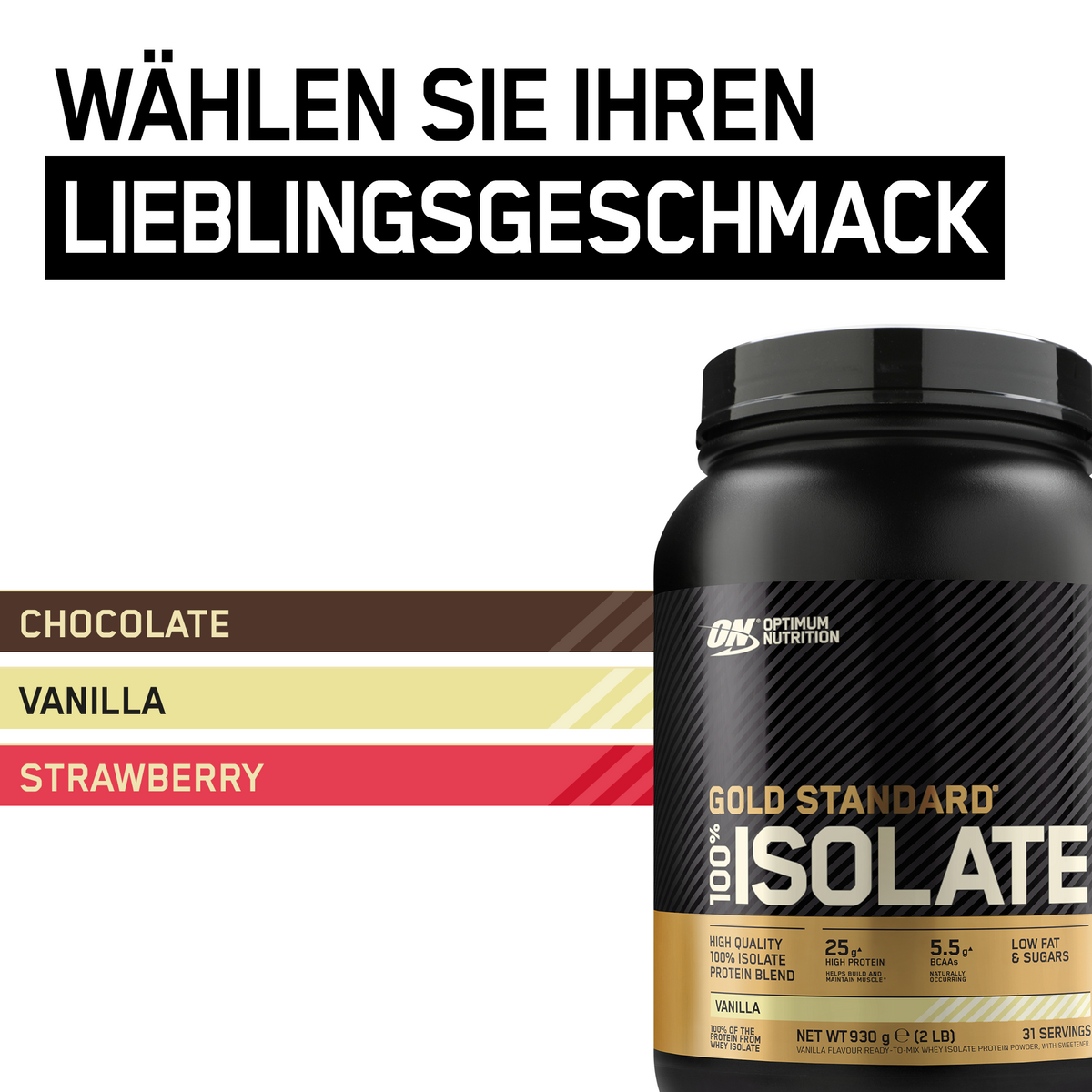 100% Gold Standard isolaate (930g) Vanilla