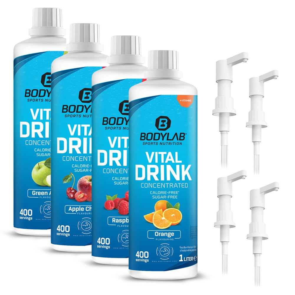 4 x Vital Zero Drink (per 1000ml) + 4 x Dosing Pump / Dispenser Pump