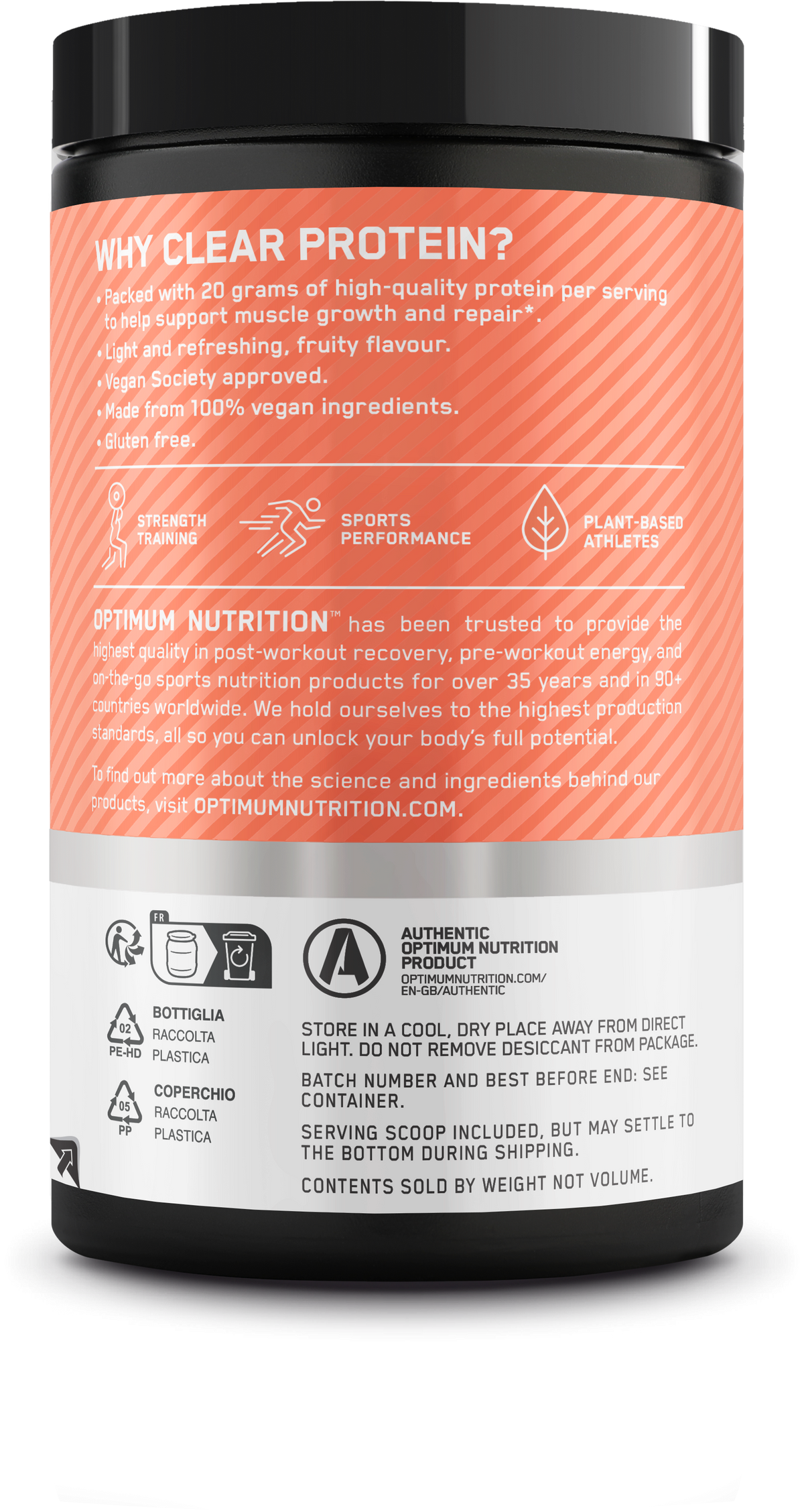 Clear Protein 100% Plant Protein Isolate (280g) Juicy Peach