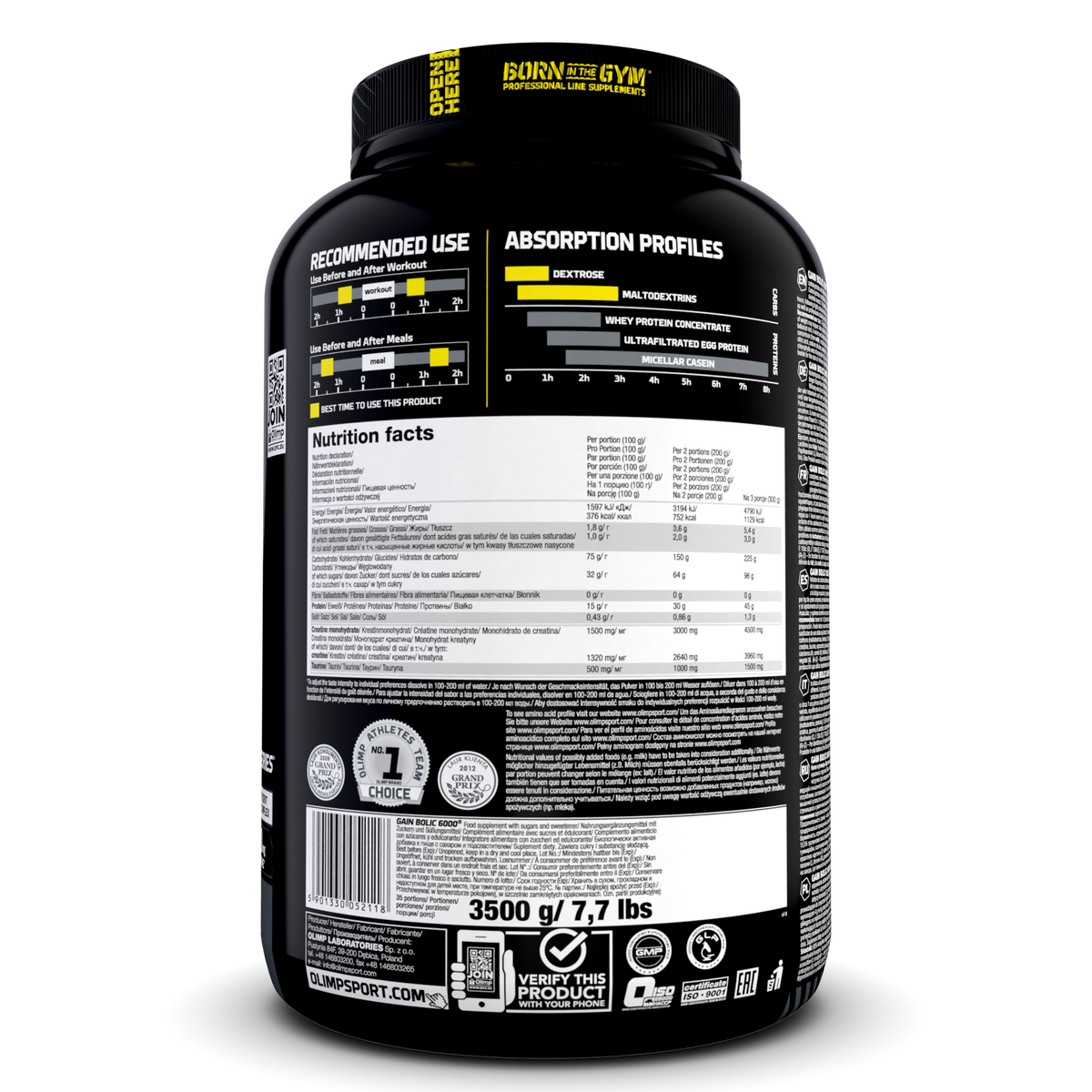 Gain Bolic 6000 (3500g) Vanille
