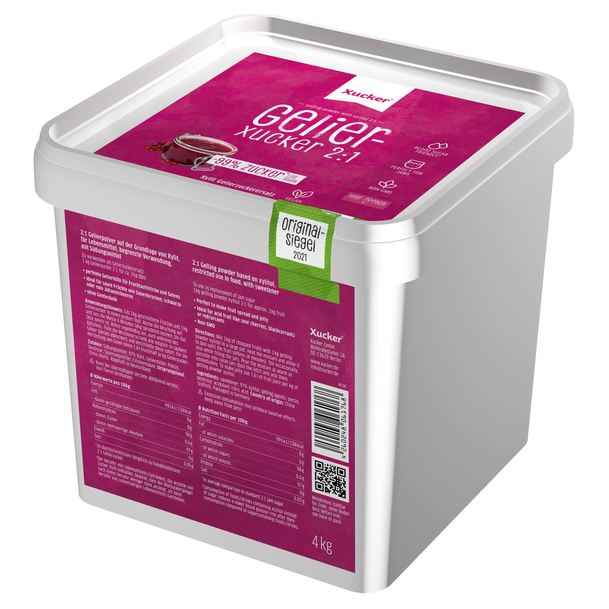 2:1 Gelei-Xucker uit xylitol (4000g)