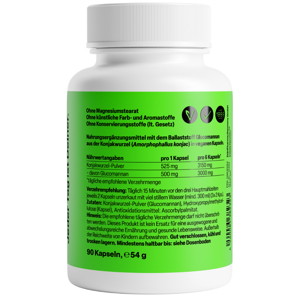 Glucomannan 500mg (90 capsules)