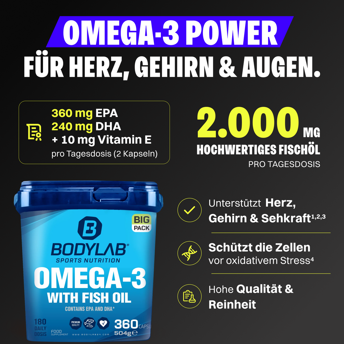 BIG PACK Omega-3 (360 capsules)