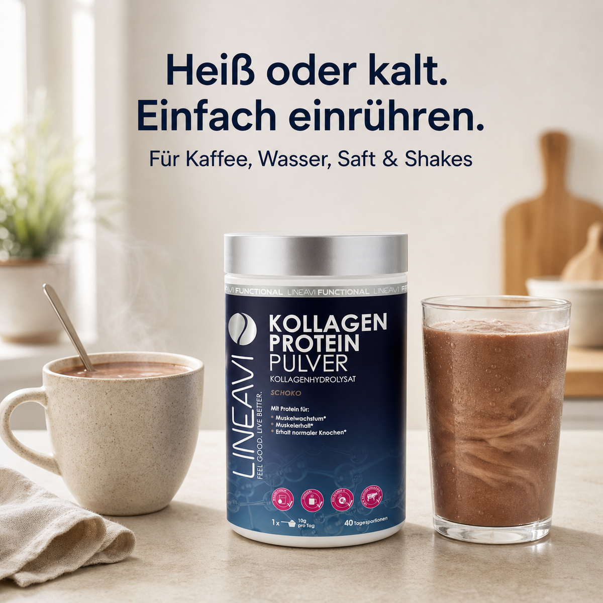 Kollagen Proteinpulver (400g) Chocolate