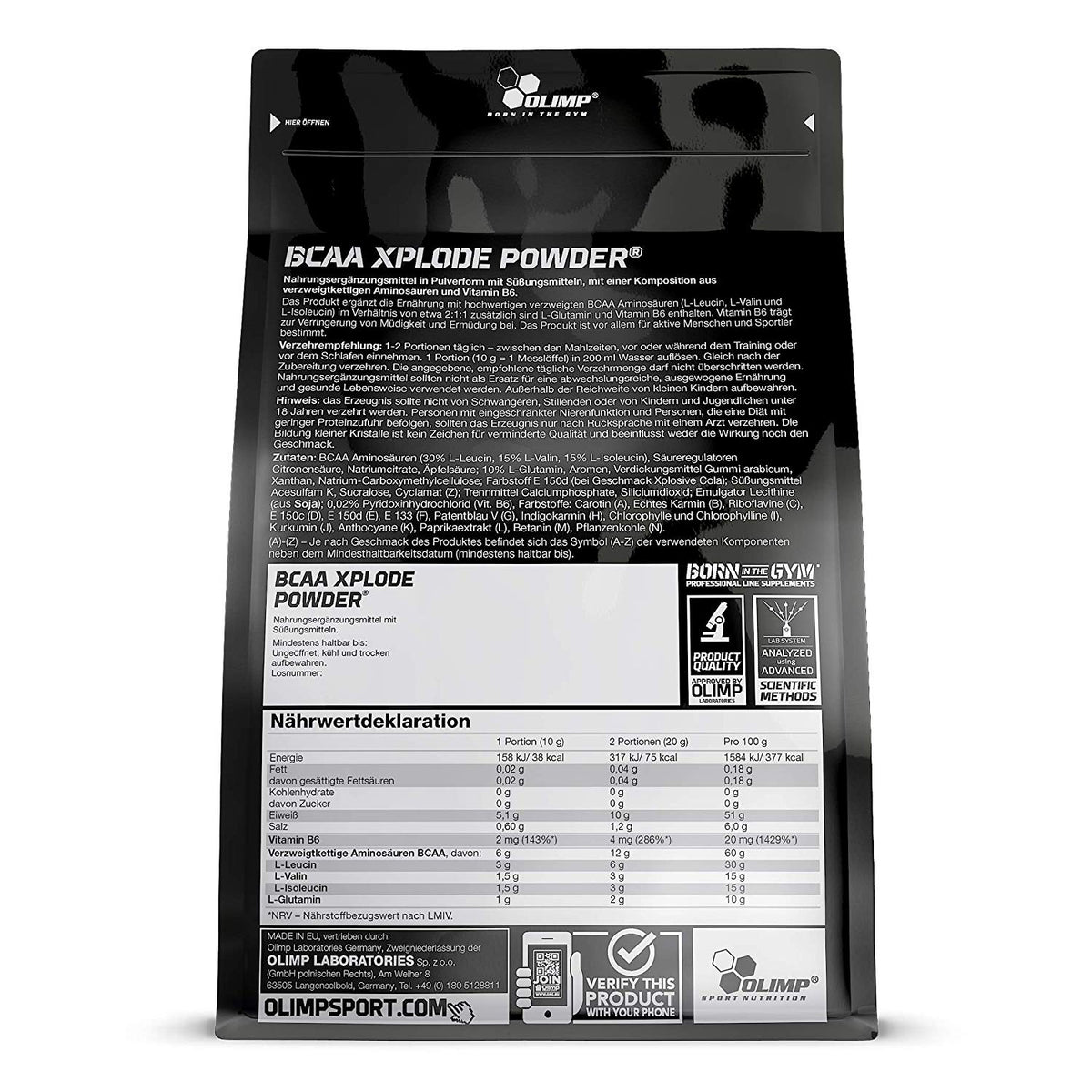 BCAA Xplode Powder (1000g) Orange