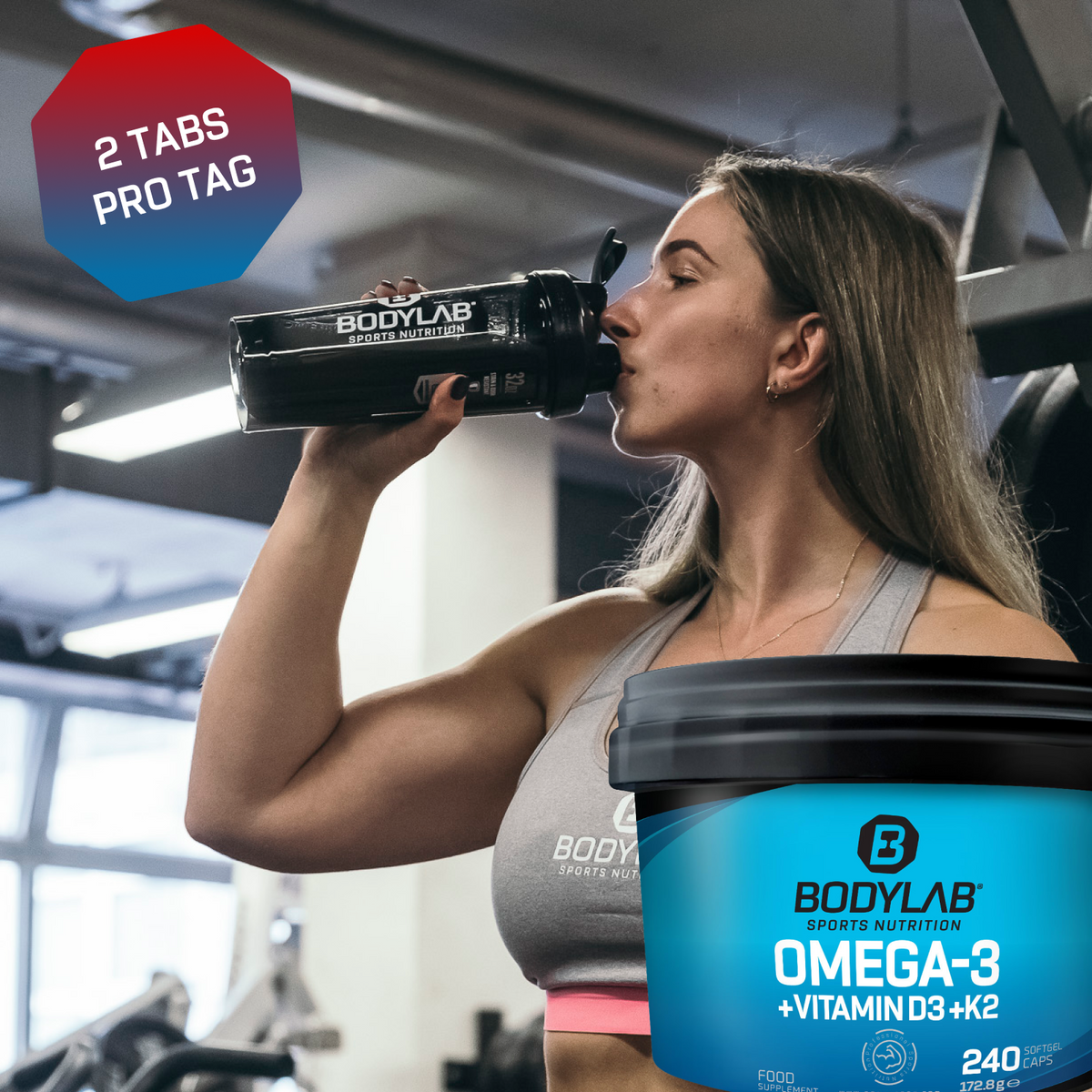 Omega-3 + D3 + K2 (omega-3 triglyceride + vitamins)  (240 softgel capsules)