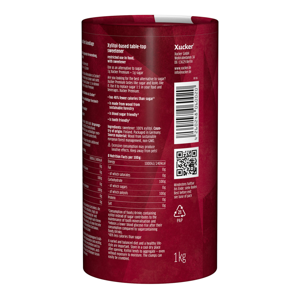 Xucker Premium Finse Xylit grof (1000g)