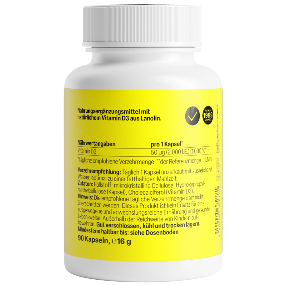 Vitamine D3 2000 I.E. (90 capsules)