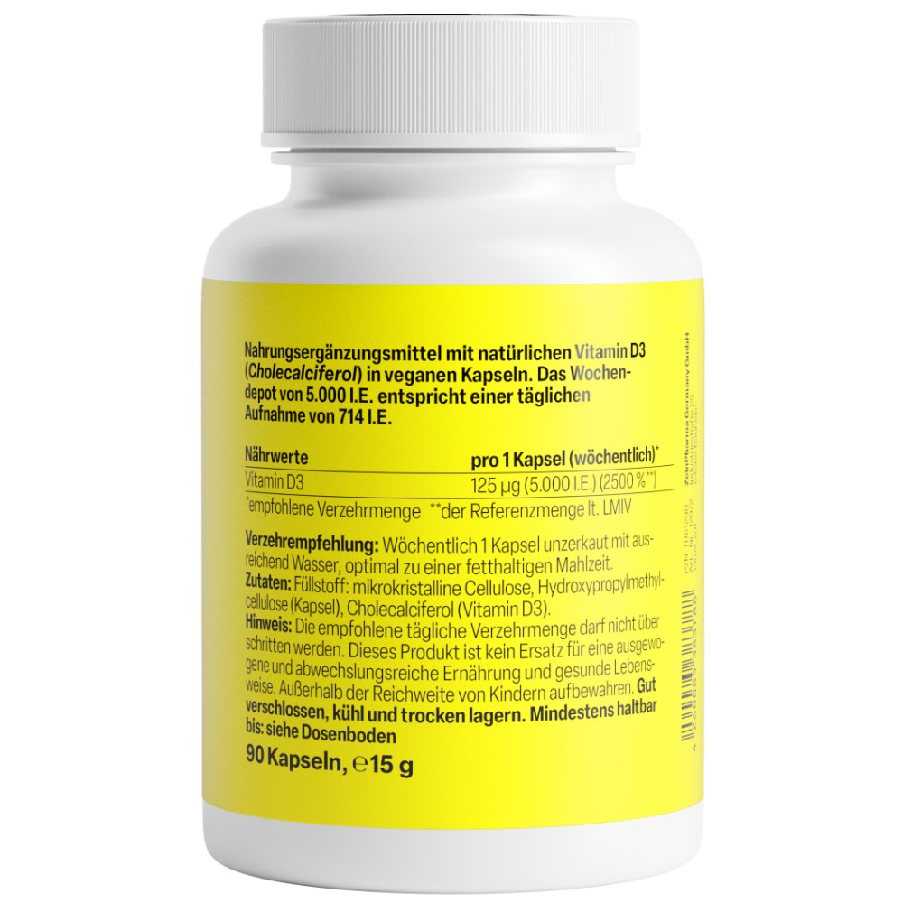 Vitamine D3 5000 I.E. (90 capsules)