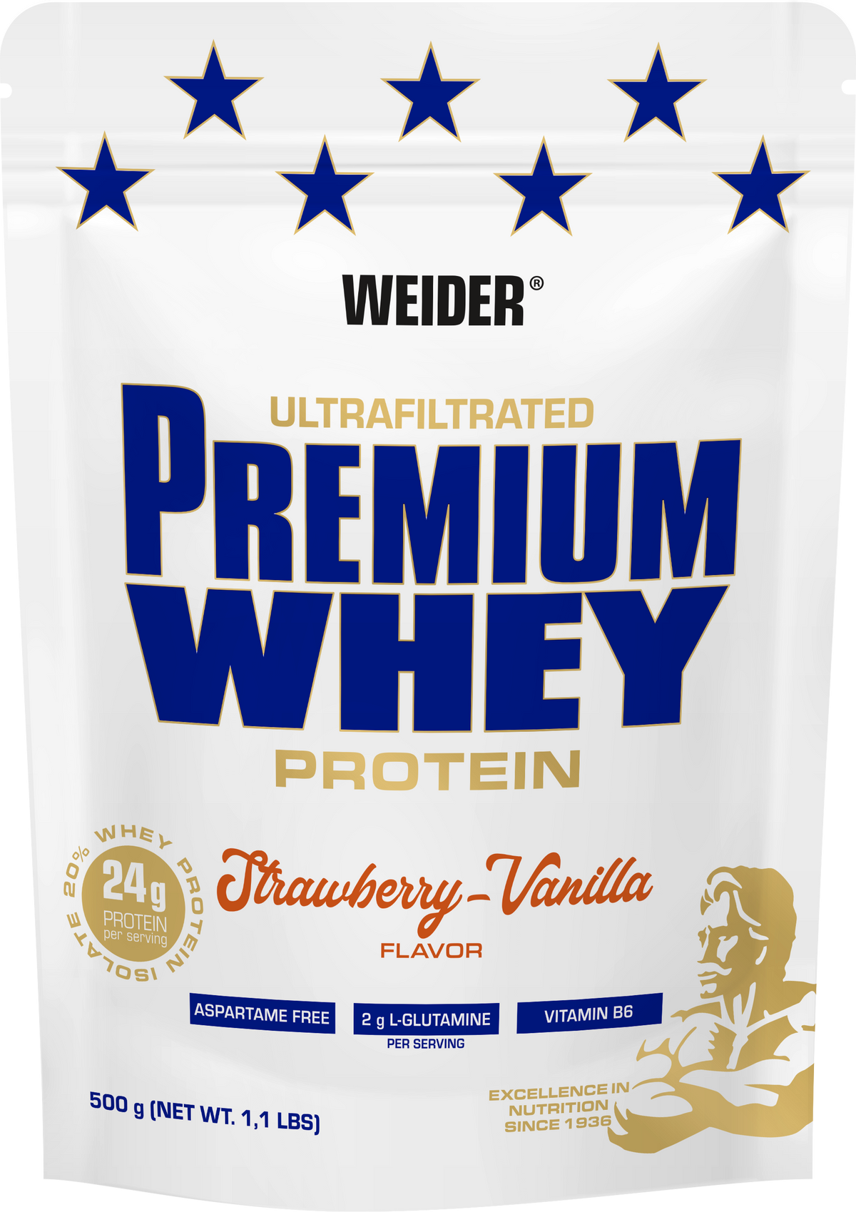 Premium Whey Protein (500g) Erdbeere-Vanille