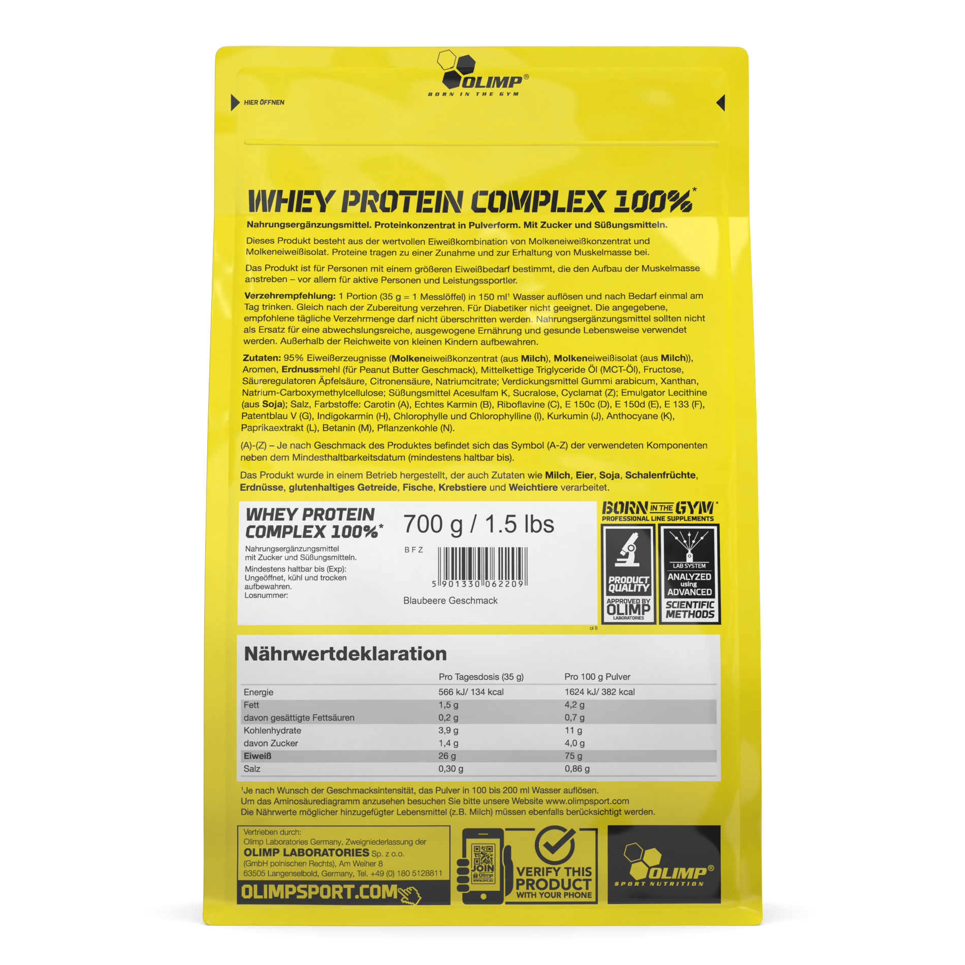 Whey Protein Complex 100% (700g) Blueberry